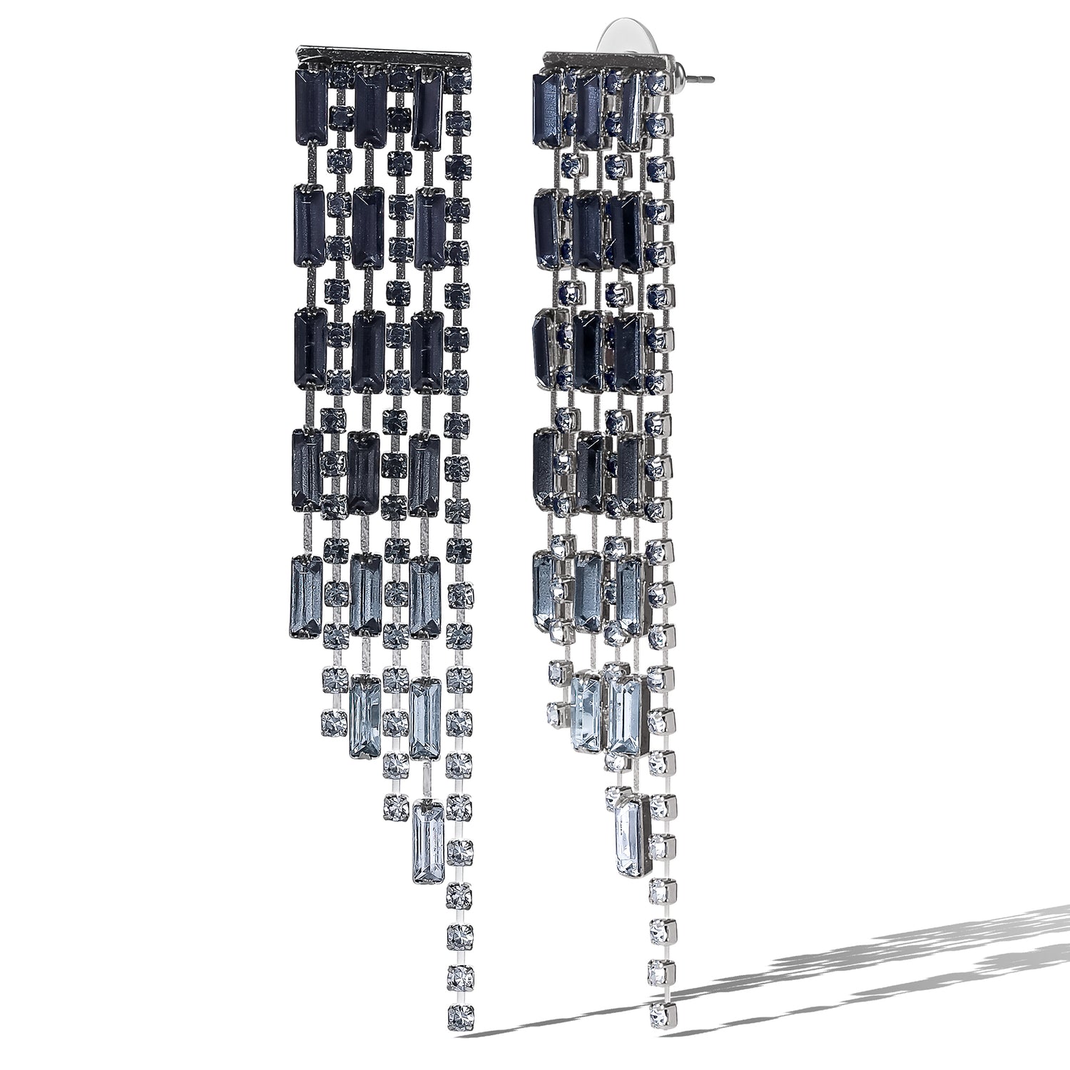 Jessica Simpson Tiered Crystal Fringe Earrings