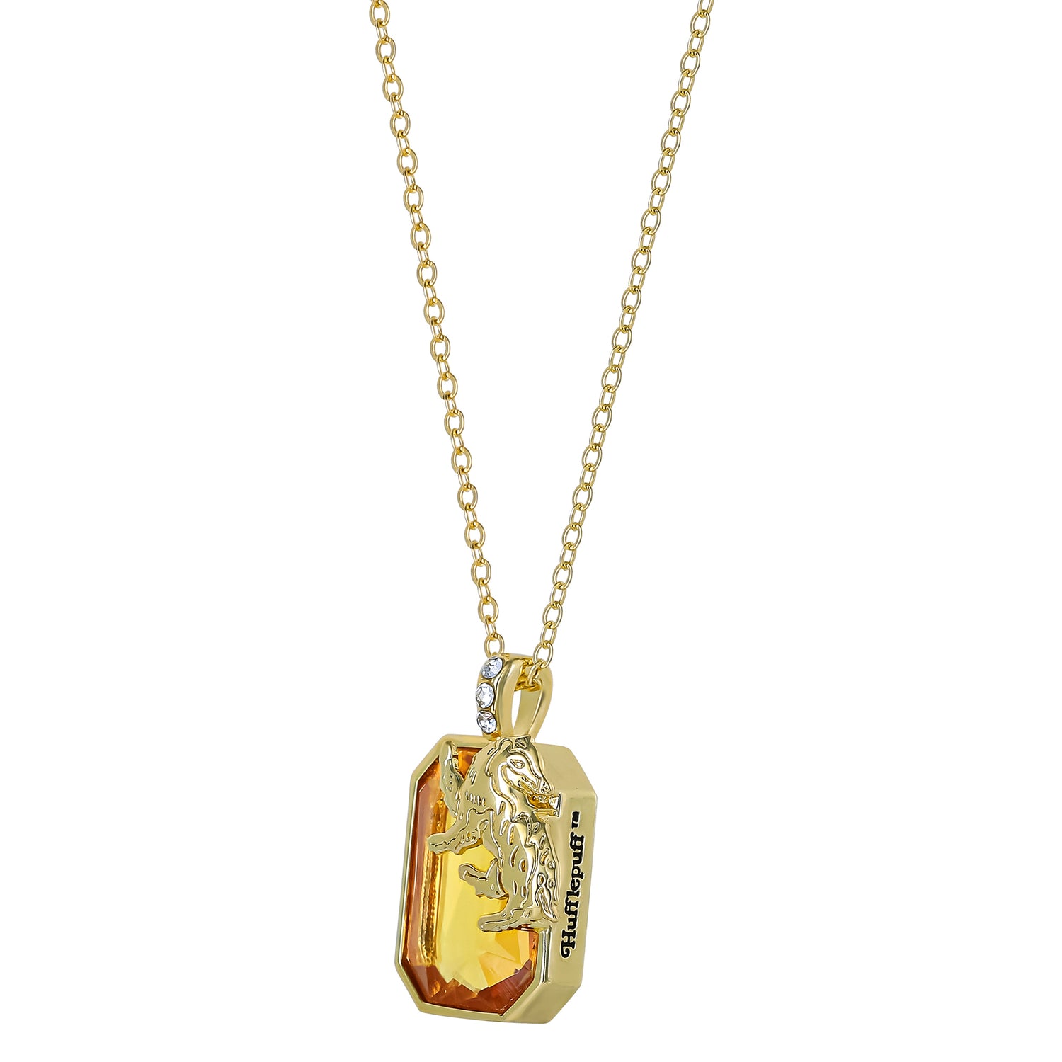 Harry Potter Hufflepuff Badger Pendant Necklace Official License, 18+2"