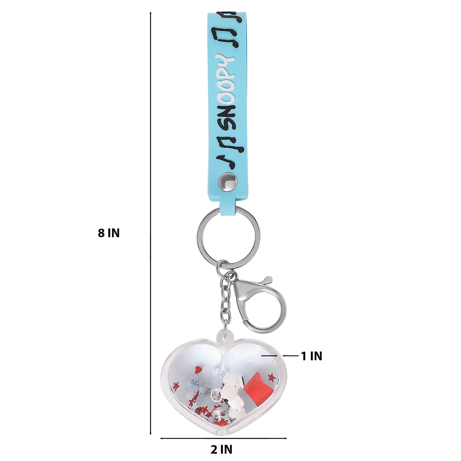 Snoopy Heart Shaped Liquid Keychain