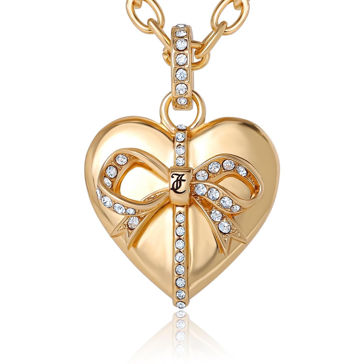 Juicy Couture Gold-Tone Heart Charm Necklace - 18 +2 ''