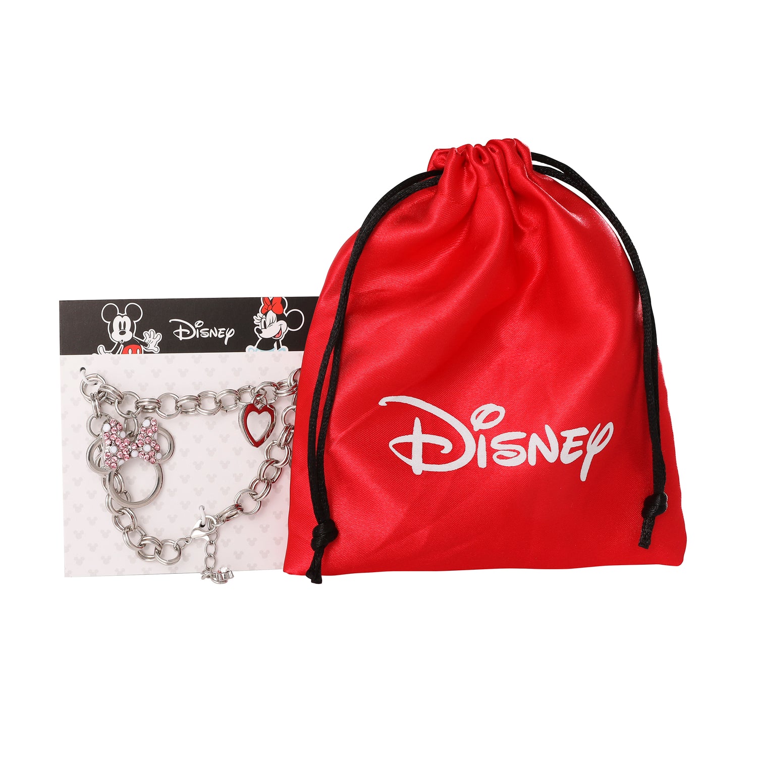 Disney Minnie Mouse Bow Charm Bracelet, 7 +1'' Chain