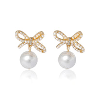BCBGeneration Bow Pearl Drop Earrings