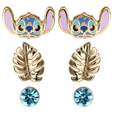 Disney Lilo and Stitch 3 Piece Stud Earring Set