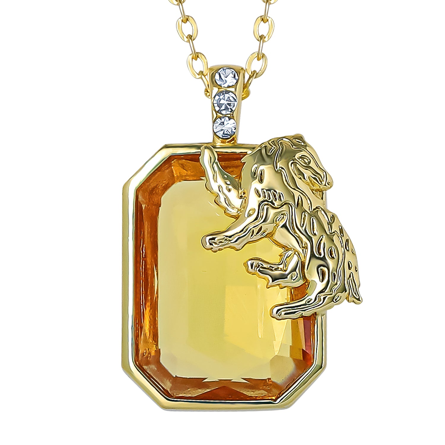Harry Potter Hufflepuff Badger Pendant Necklace Official License, 18+2"