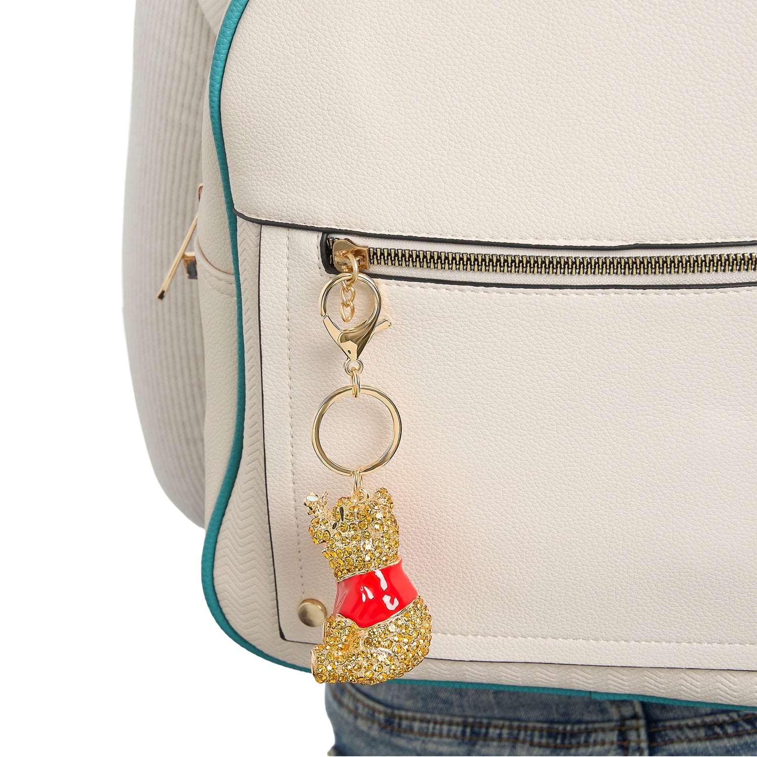Disney Winnie the Pooh Crystal Pavé Bag Charm Keychain – Officially Licensed