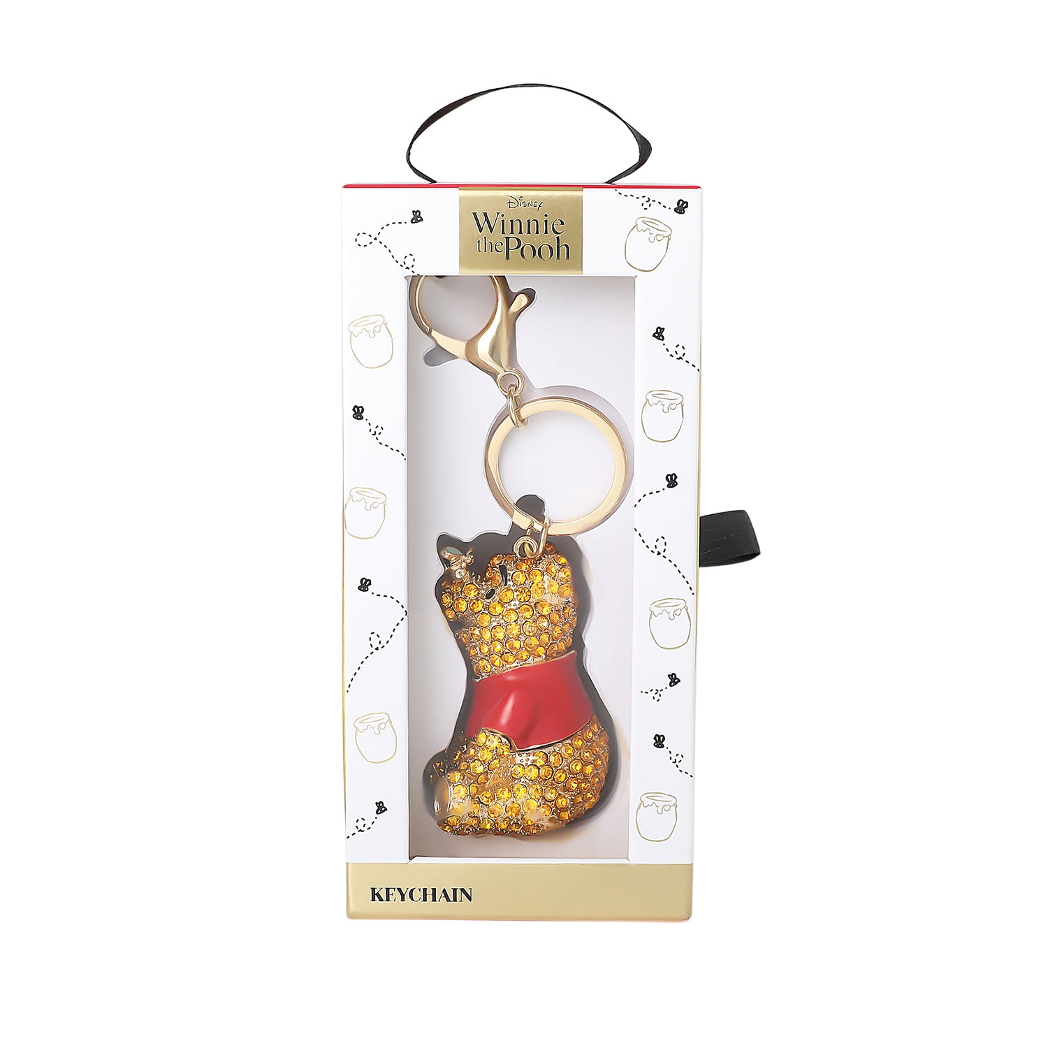 Disney Winnie the Pooh Crystal Pavé Bag Charm Keychain – Officially Licensed