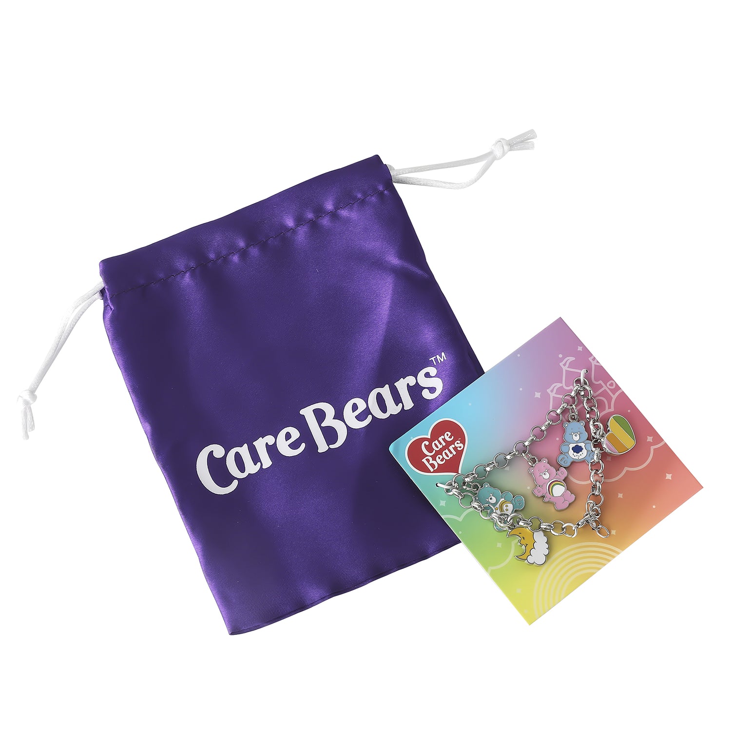 SALLY ROSE Care Bears Charm Bracelet Official License, 6.7" Fashion Jewelry Care Bears Charm Bracelets