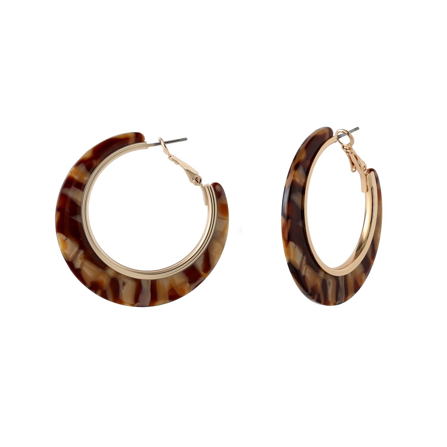 Jessica Simpson Hoop Earrings for Women Gold-Tone, Earth-Toned Hoops