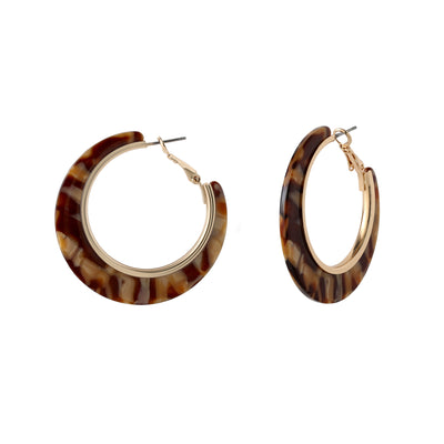 Jessica Simpson Hoop Earrings for Women Gold-Tone, Earth-Toned Hoops