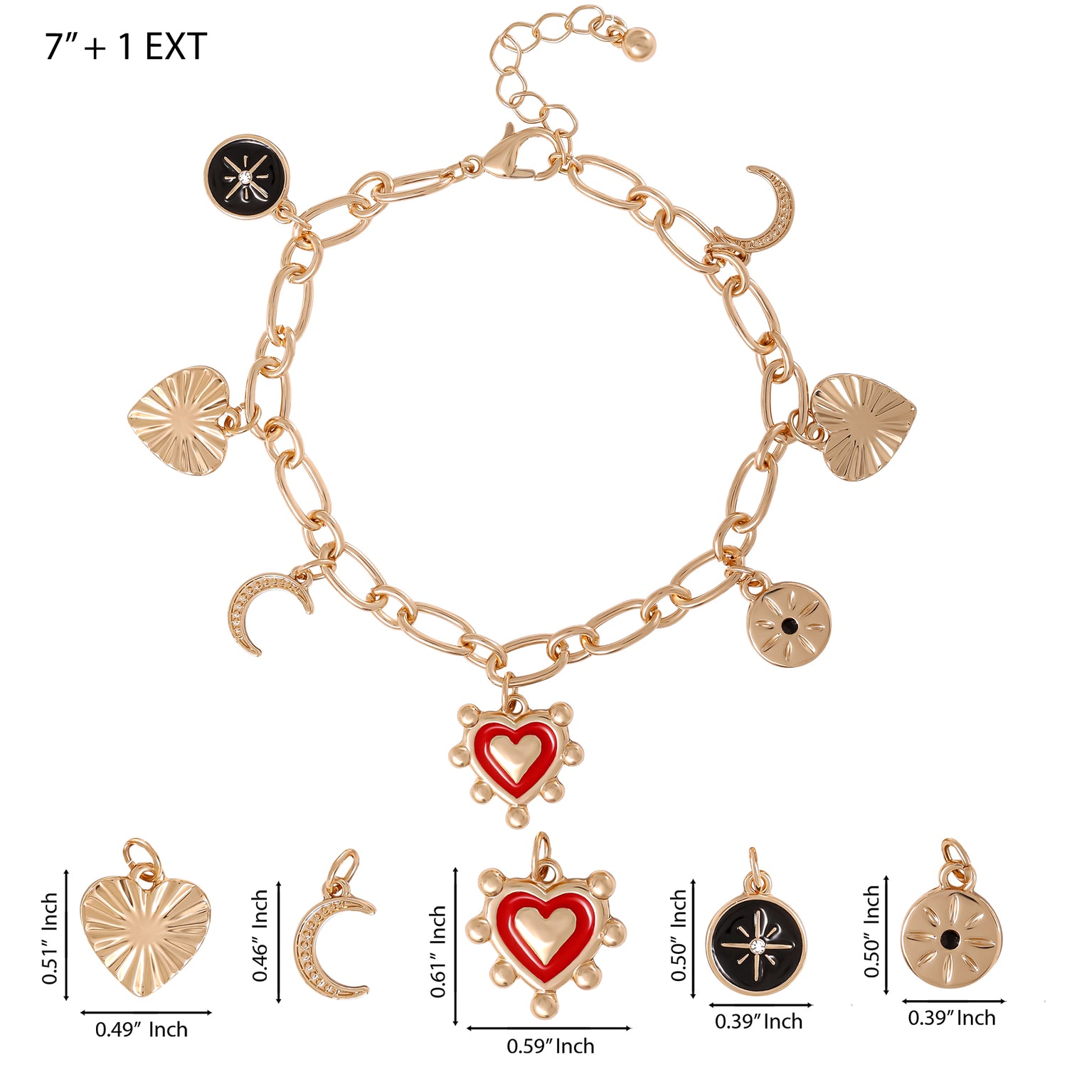 Jessica Simpson Gold-Tone Charm Bracelet