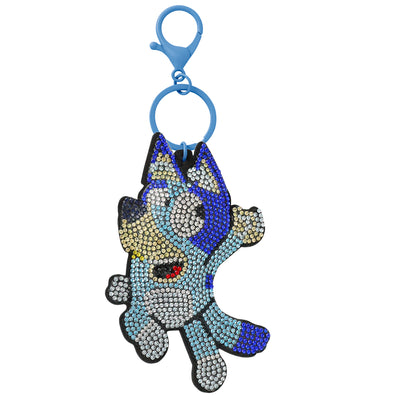 Bluey Pave Crystal Bag Charm Keychain