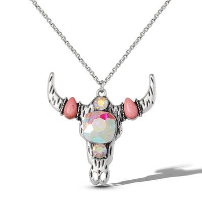 Jessica Simpson Layered Southwestern Horn Pendant and Beaded Necklace Set