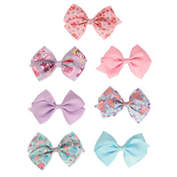 Hello Kitty and Friends Bows for Hair 7-Piece Set Official License, Sanrio Hair Accessories with Kuromi and Badtz-Maru