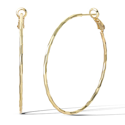 Jessica Simpson Fashion 48.2MM Omega Hoop Earrings - Gold-Tone Finish