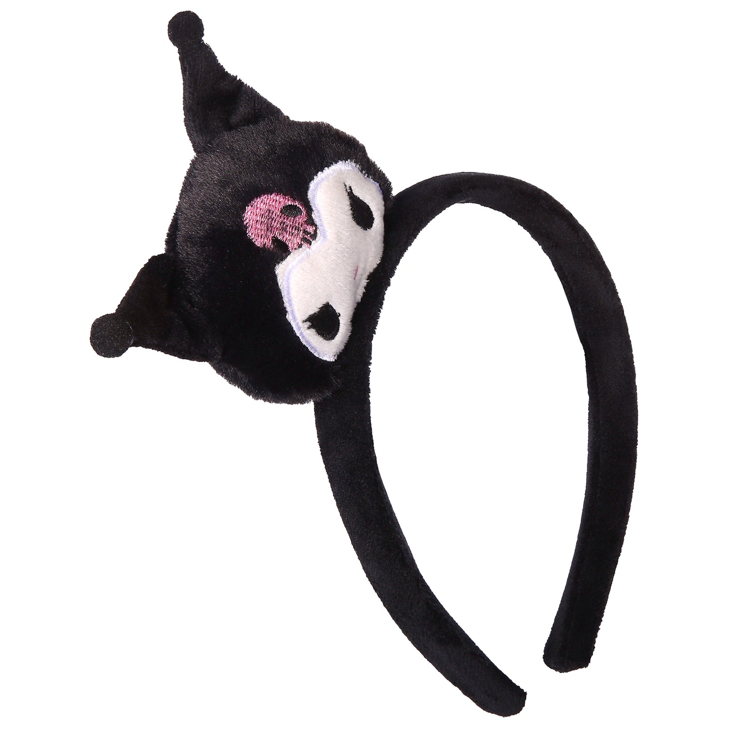 Kuromi Headband Black Plush, Sanrio Hair Accessories