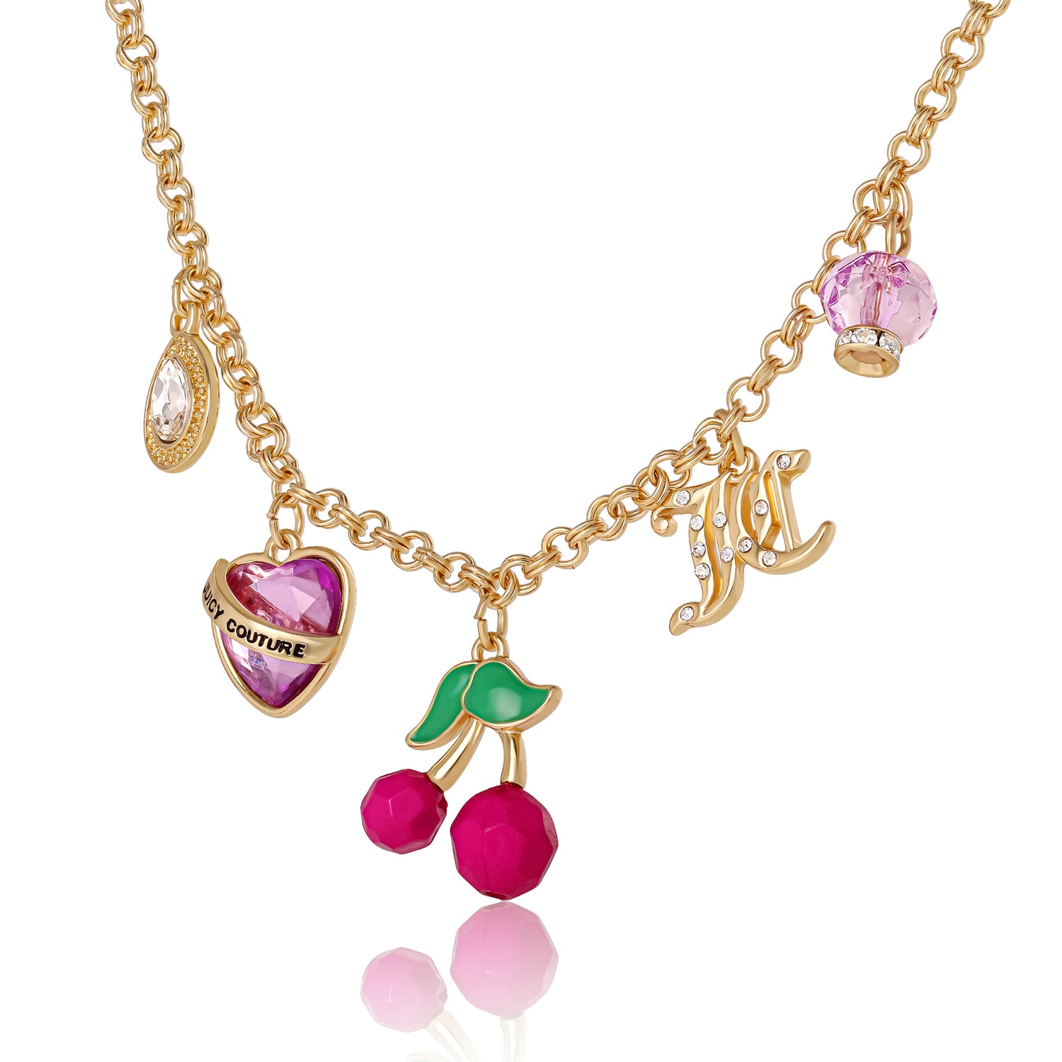 Juicy Couture Cherry Charm Necklace - 18 + 2''