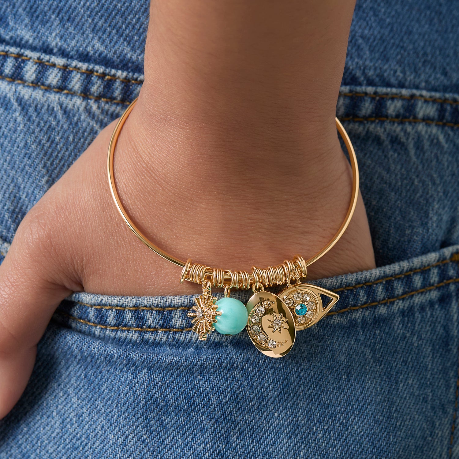 Jessica Simpson Turquoise Evil Eye Bracelet