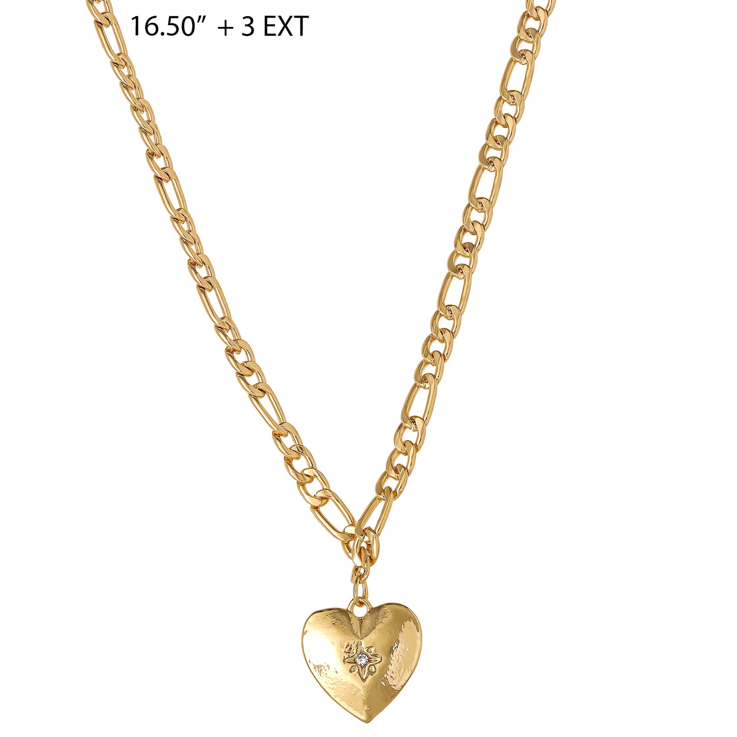 Jessica Simpson Gold-Tone Layered Necklace with Heart and Turquoise Accents