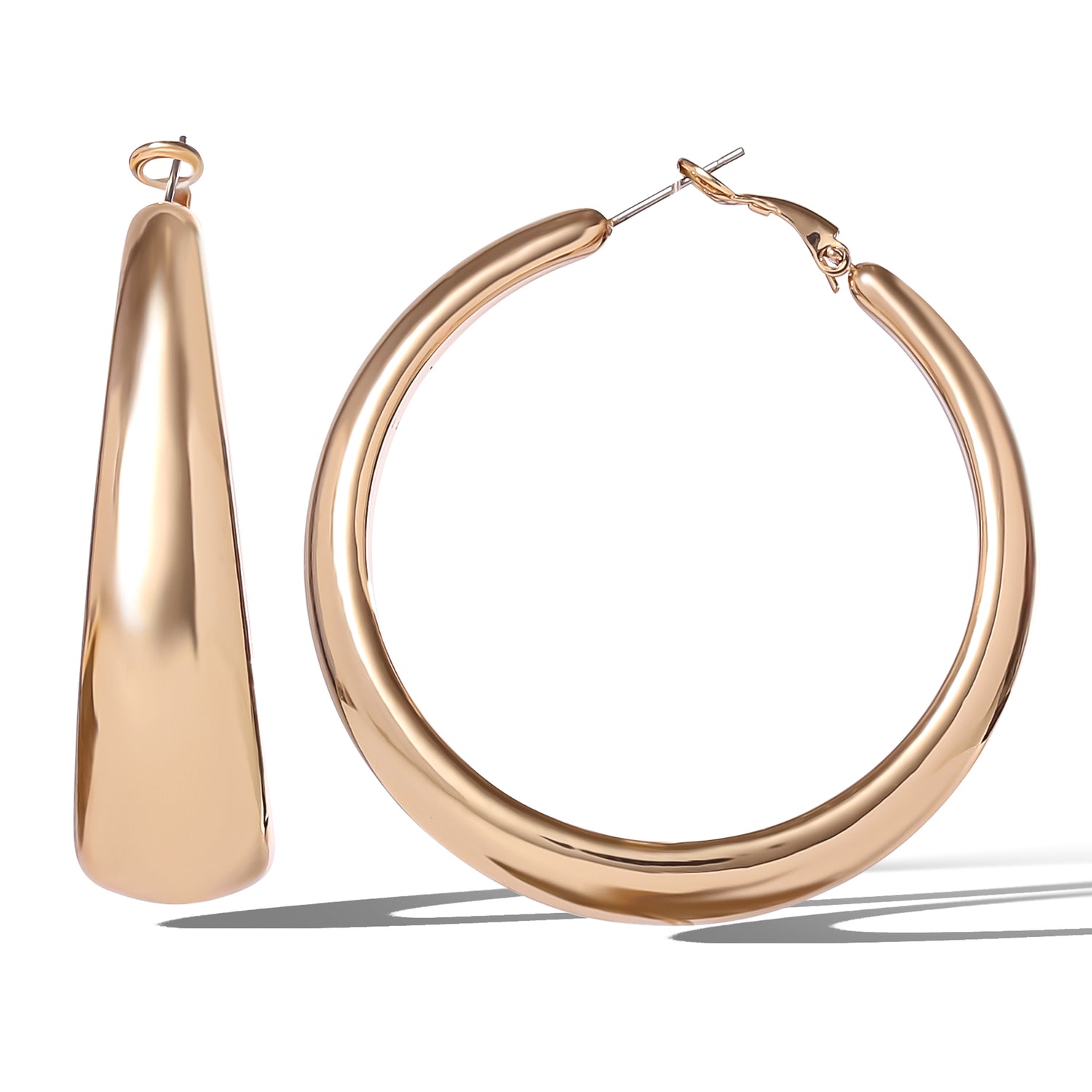 Jessica Simpson Polished Chunky Gold-Tone Hoop Earrings