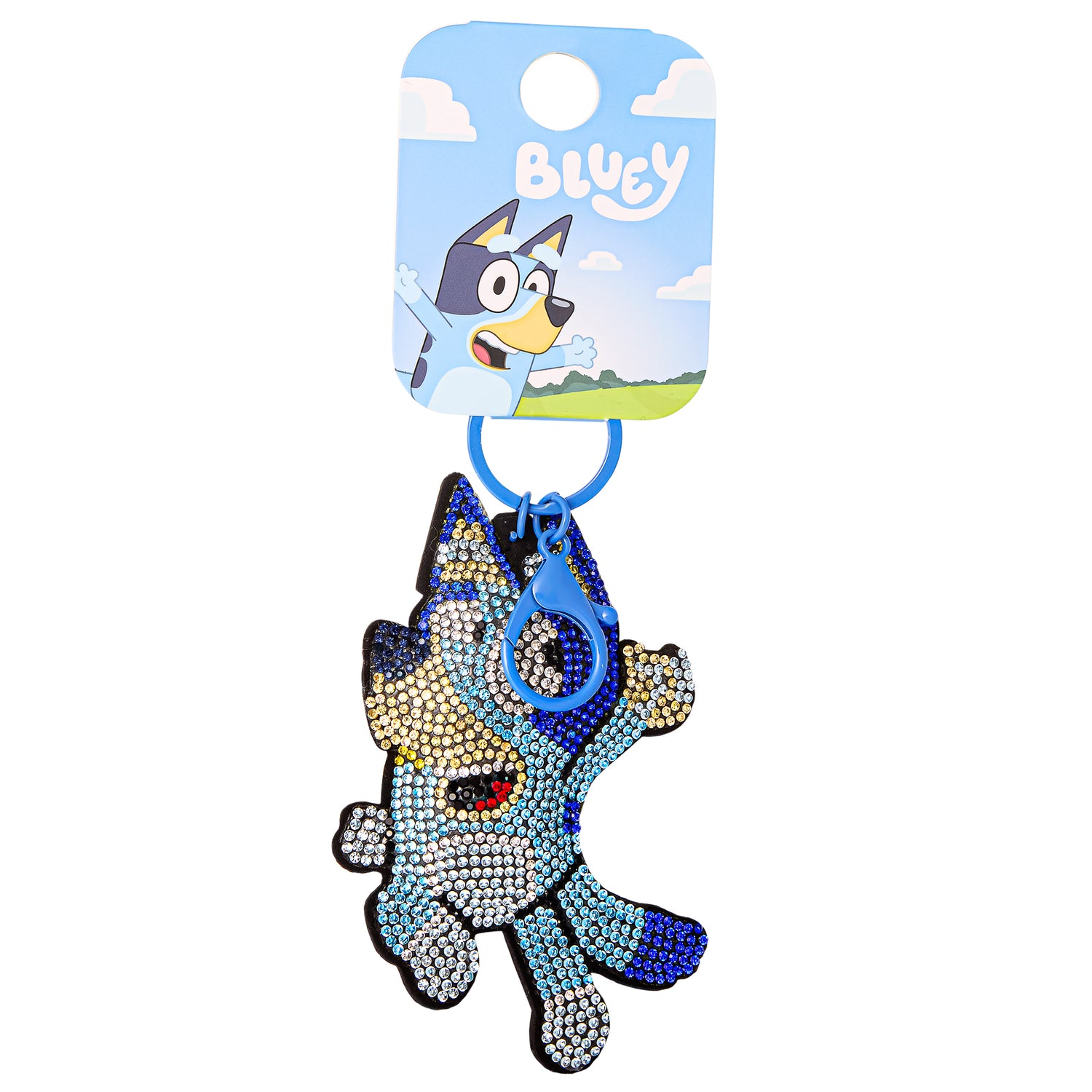 Bluey Pave Crystal Bag Charm Keychain