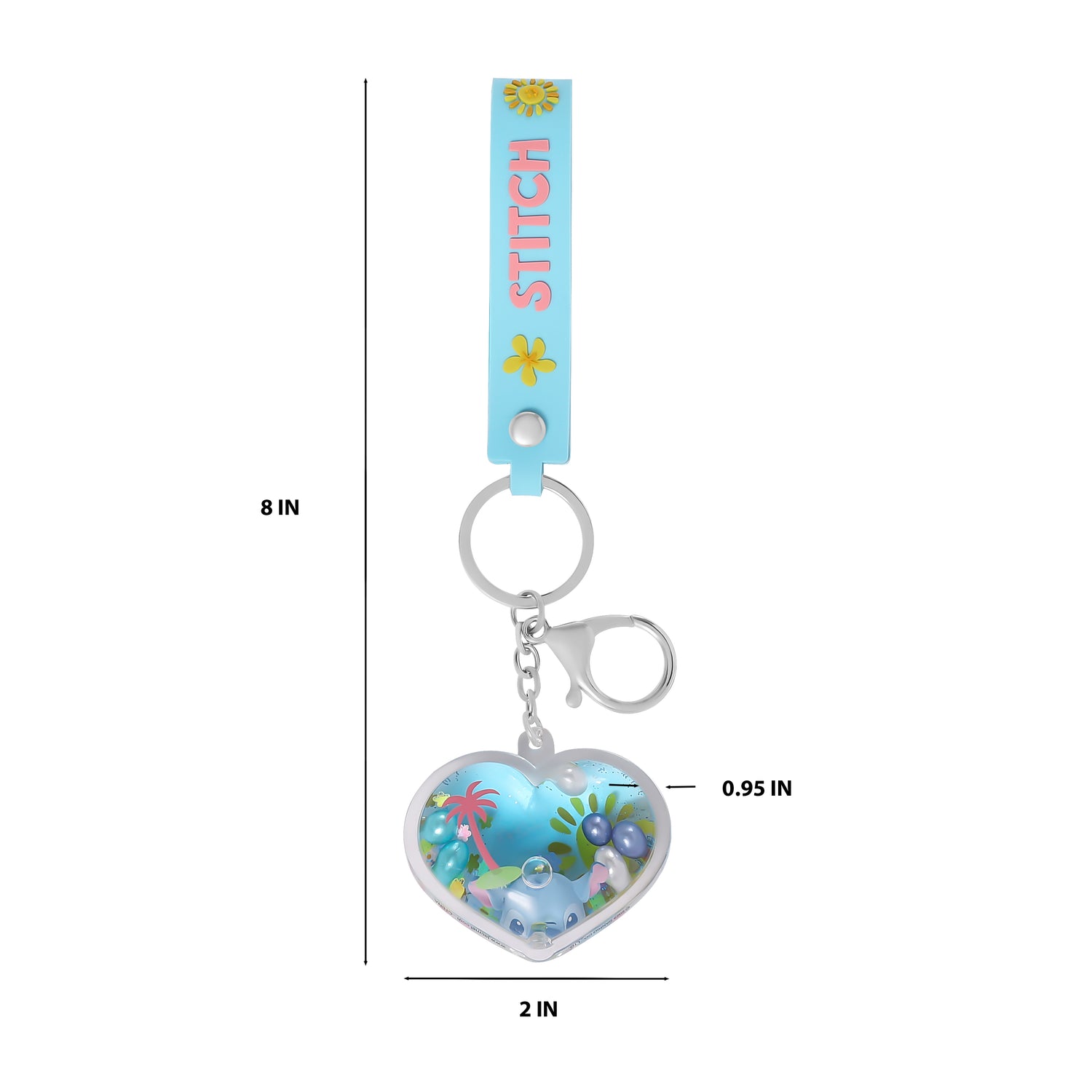 Disney Stitch Liquid Surf and Sun Keychain
