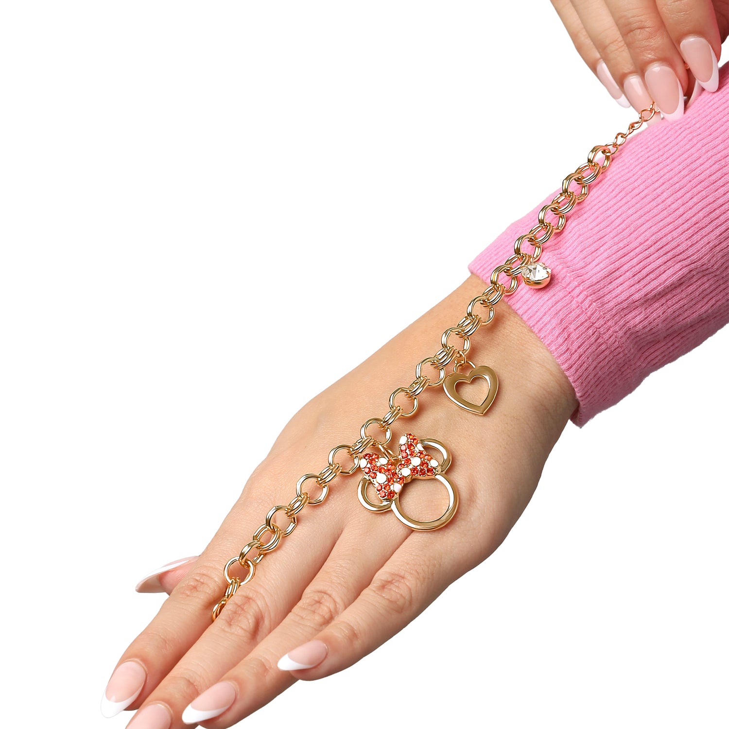 Disney Minnie Mouse Bow Charm Bracelet, 7 +1'' Chain