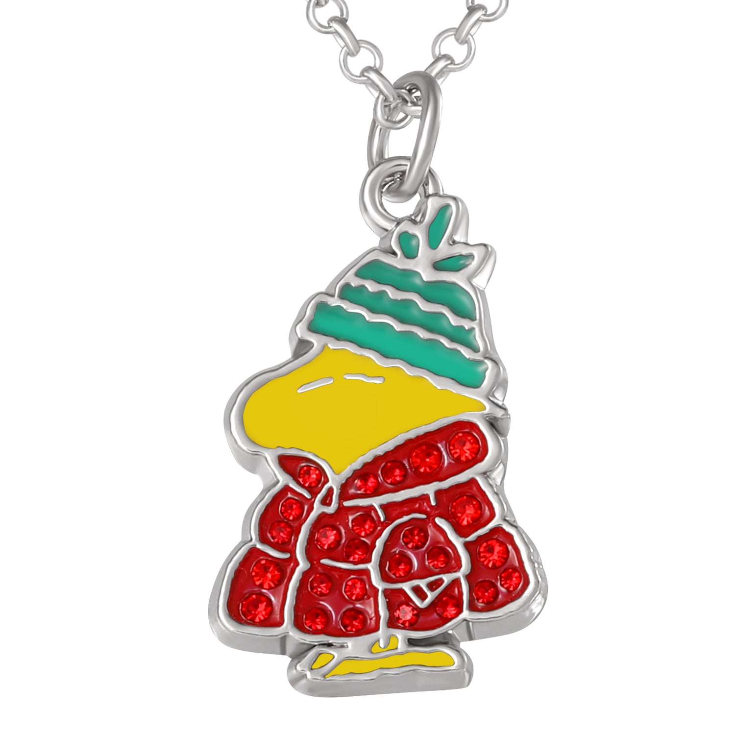 Peanuts Snoopy & Woodstock Necklace Set, 2-Piece, Silver-Tone
