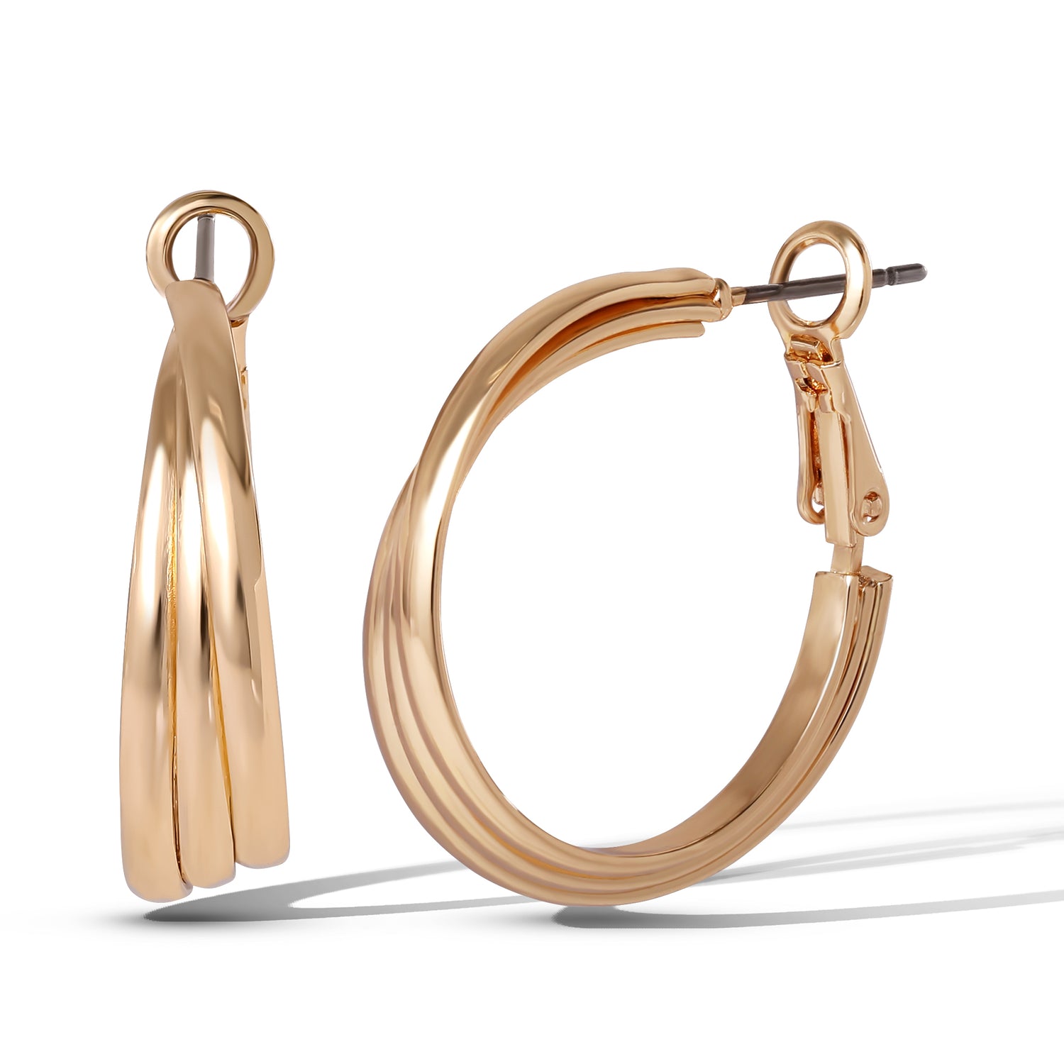Jessica Simpson Knotted Studs, Drop, and Hoop 3 Pack Earring Set