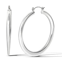 Jessica Simpson Silver-Tone Hoop Earrings – Classic Statement Hoops