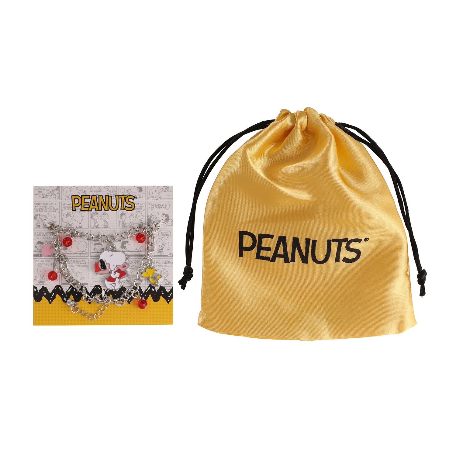 Peanuts Snoopy Heart Letter Bracelet