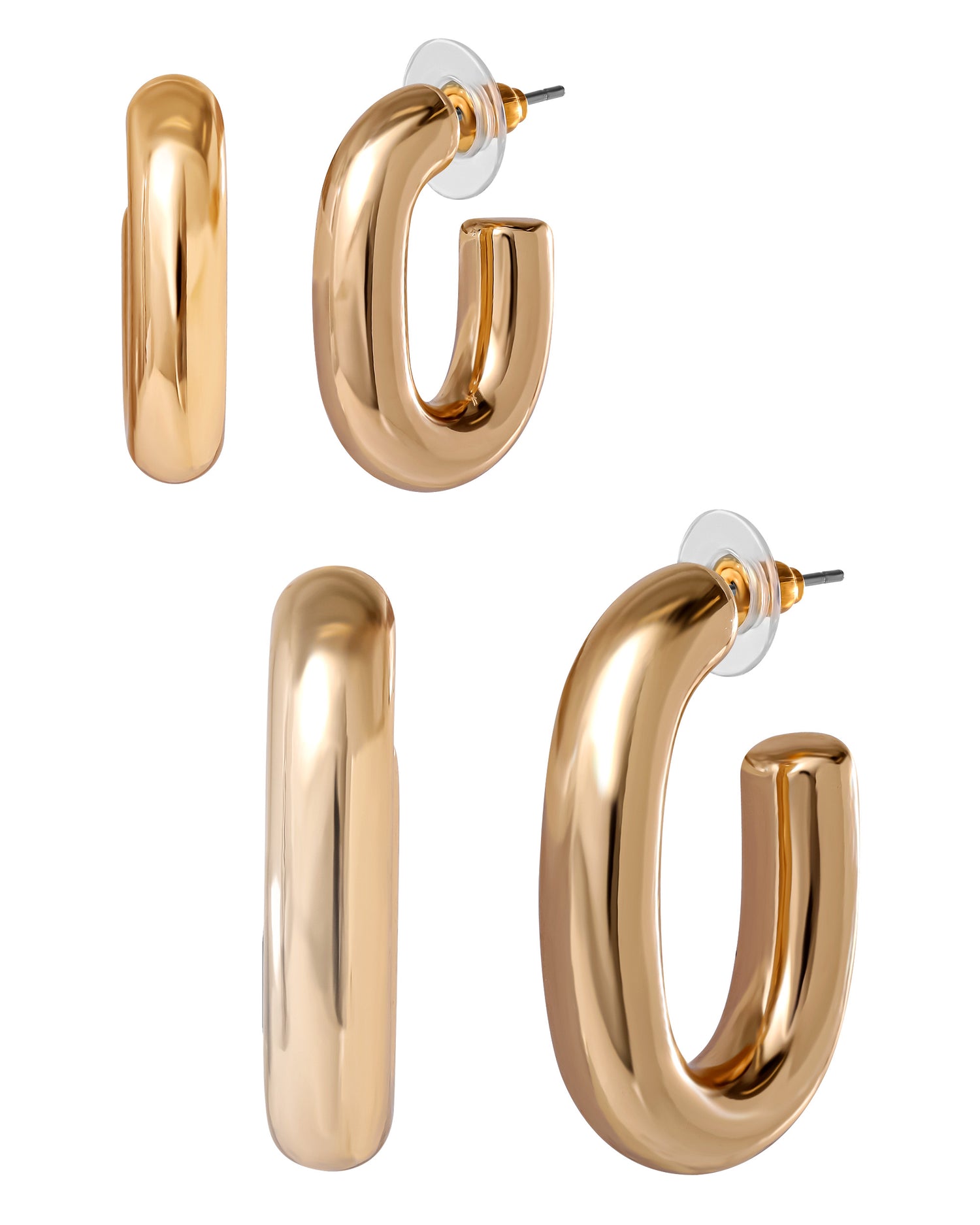 Jessica Simpson Gold-Tone Hoop Earring Set