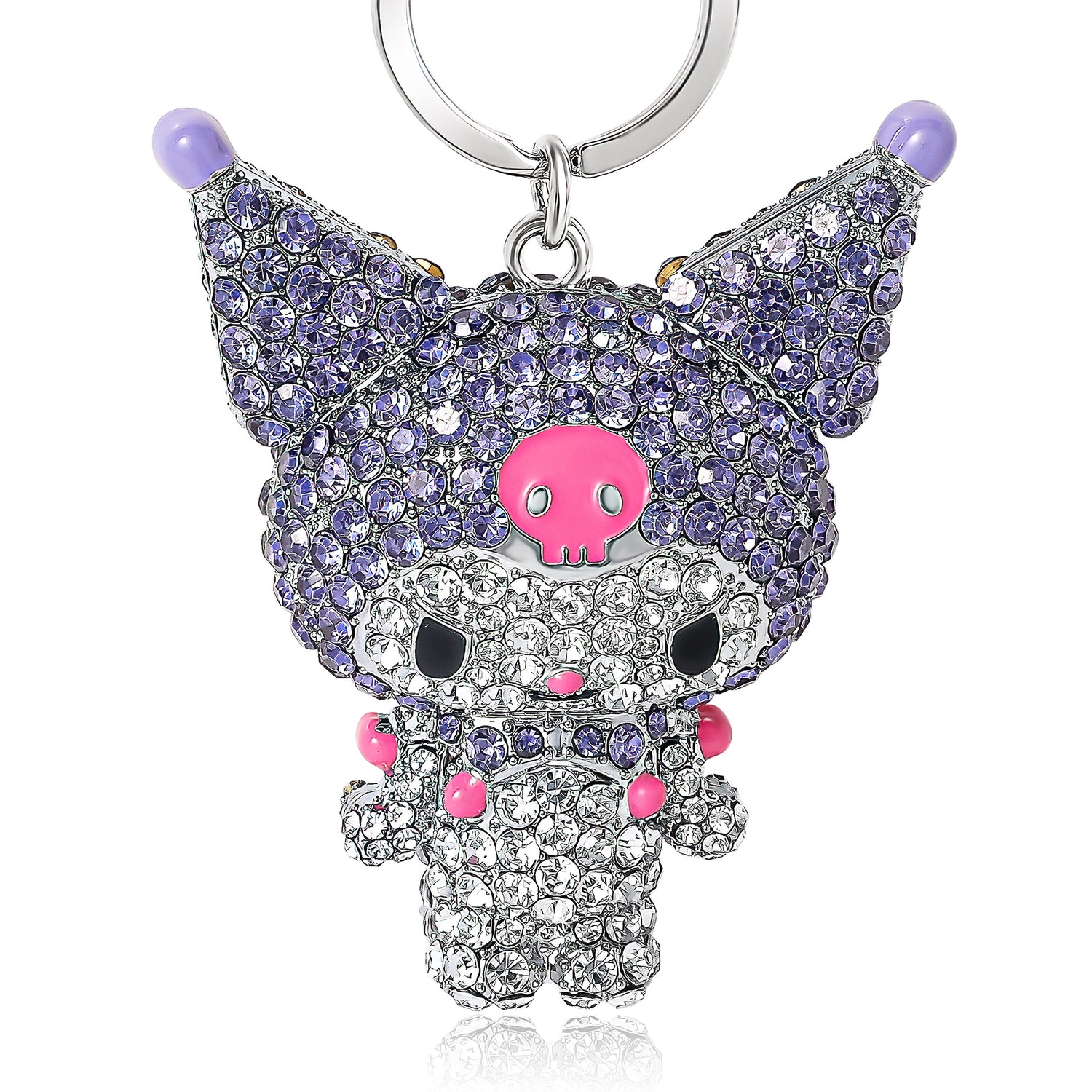 Kuromi Pavé Crystal Keychain Bag Charm – Officially Licensed Sanrio