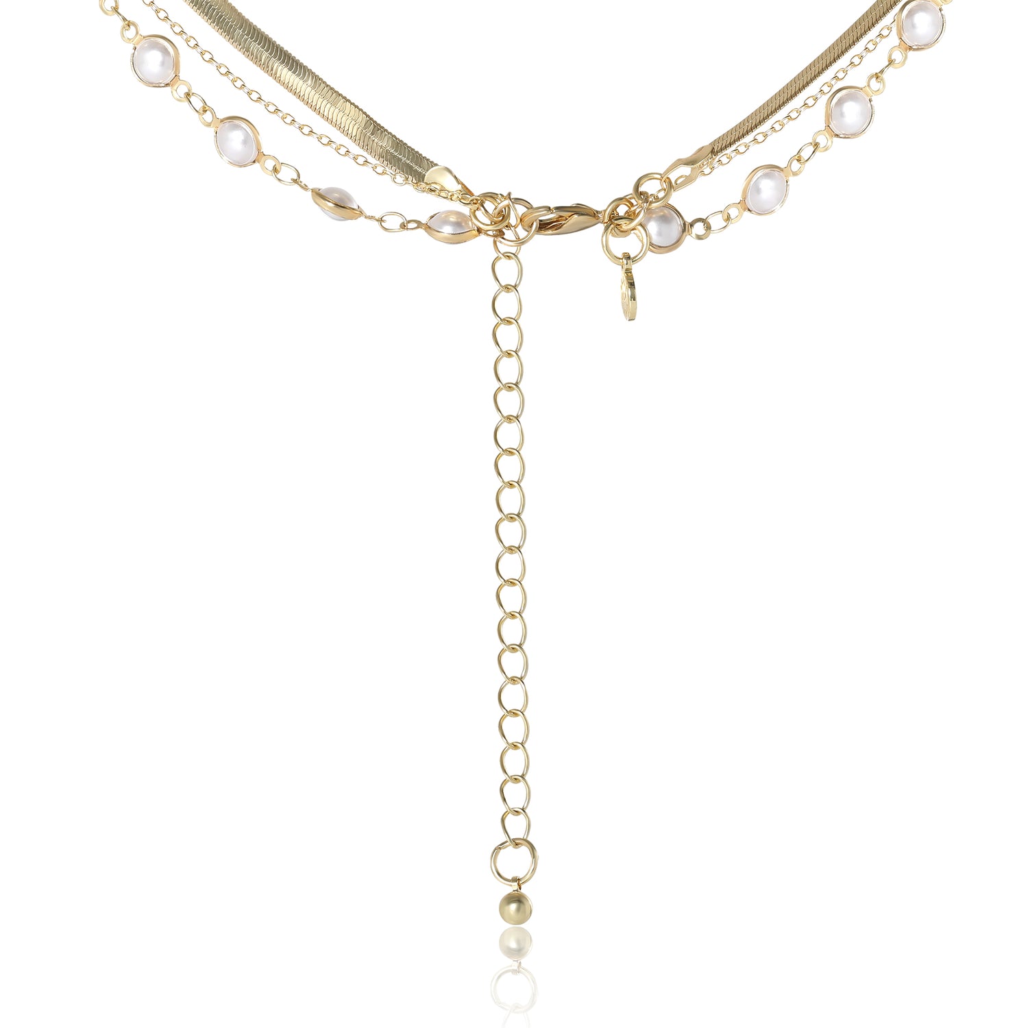 Jessica Simpson Gold-Tone Layered Necklace with Cross Pendant