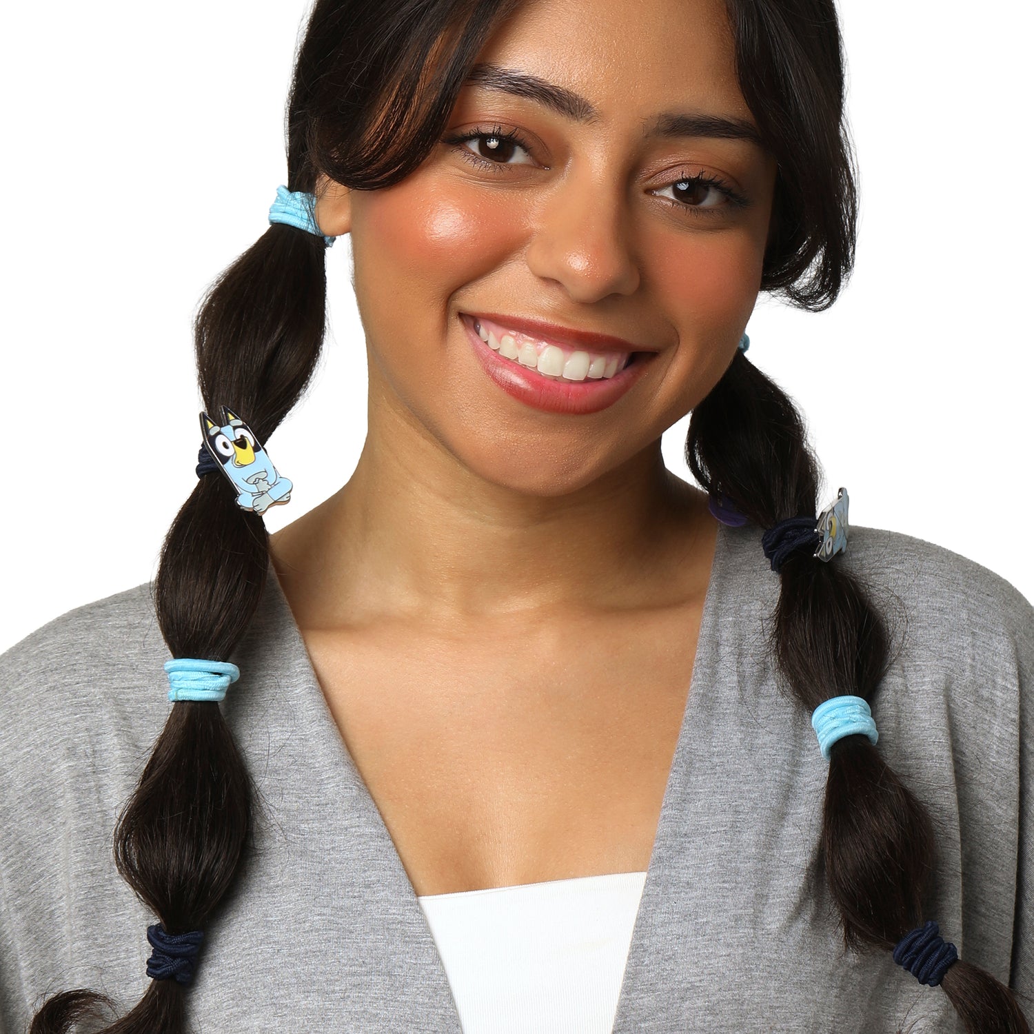 Bluey Hair Ties Pack of 15 Official License, Elastic Bands for Hair