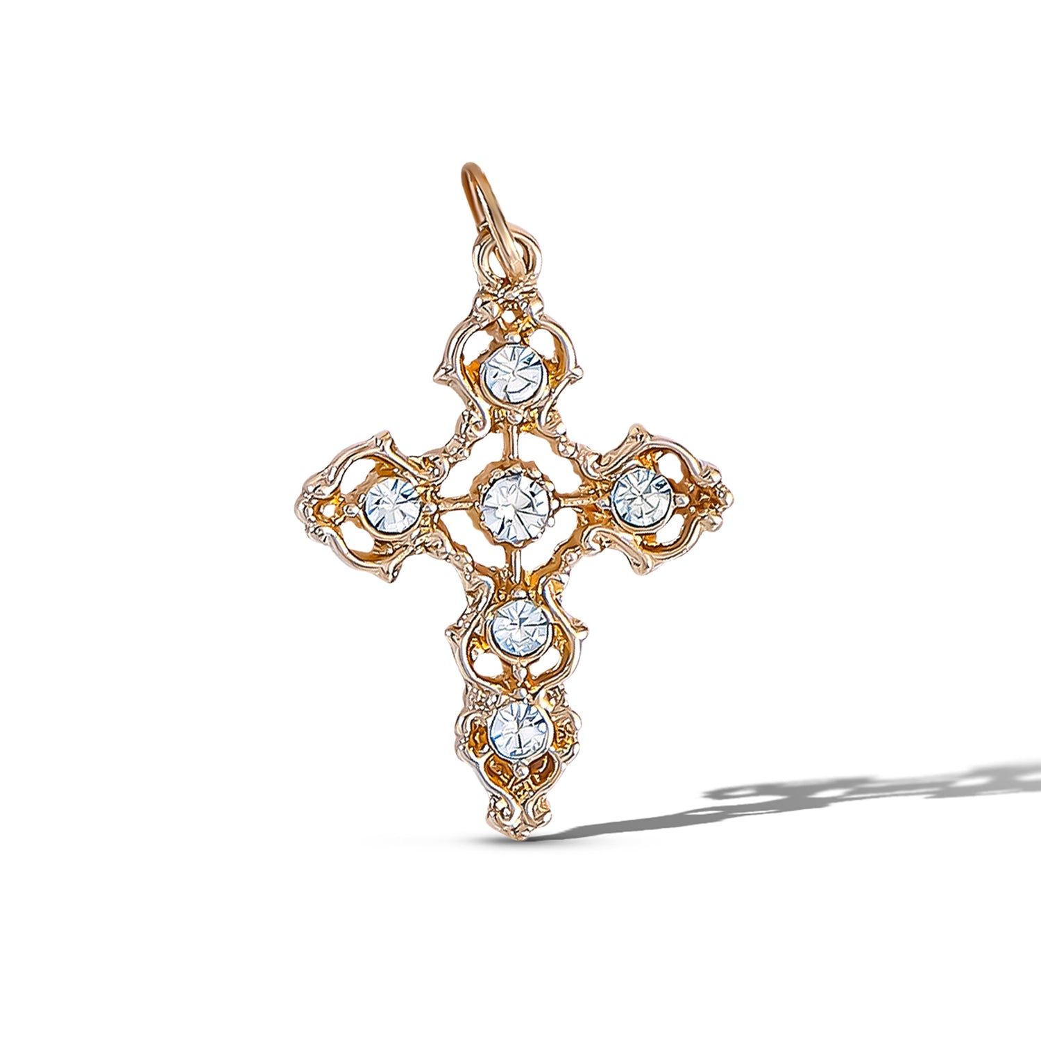Jessica Simpson Crystal Cross Charm Bracelet