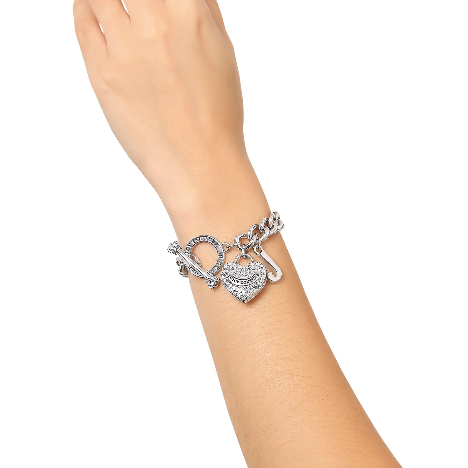 Juicy Couture Heart Toggle Charm Bracelet