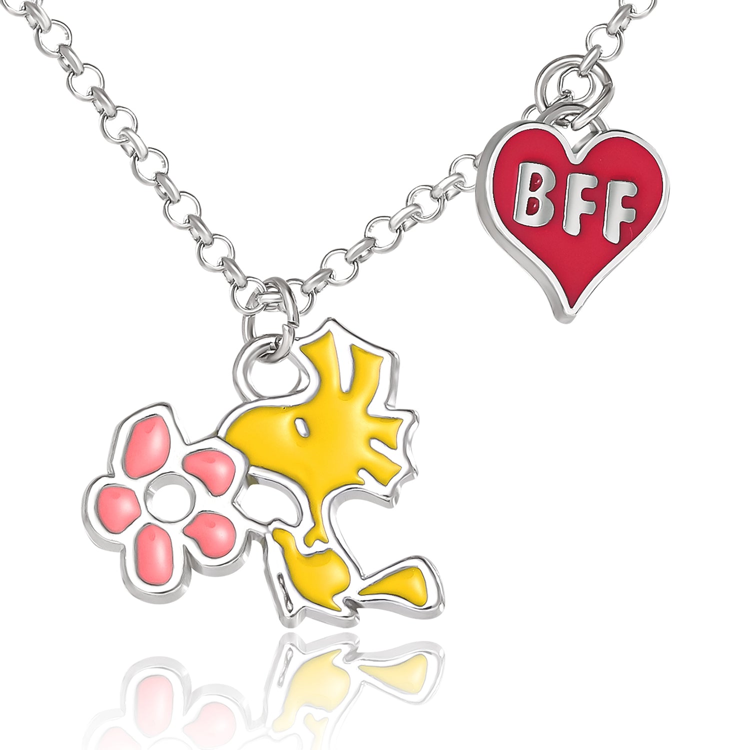 Peanuts Snoopy Woodstock BFF 2 Piece Necklace Set 16" Officially Licensed