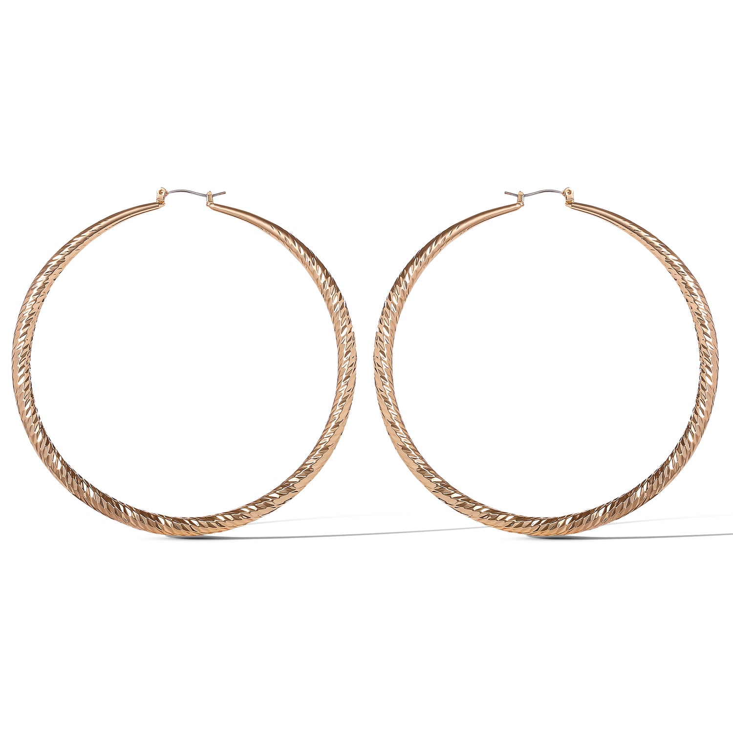 JS Jessica Simpson Wide Textured Hoop Earrings