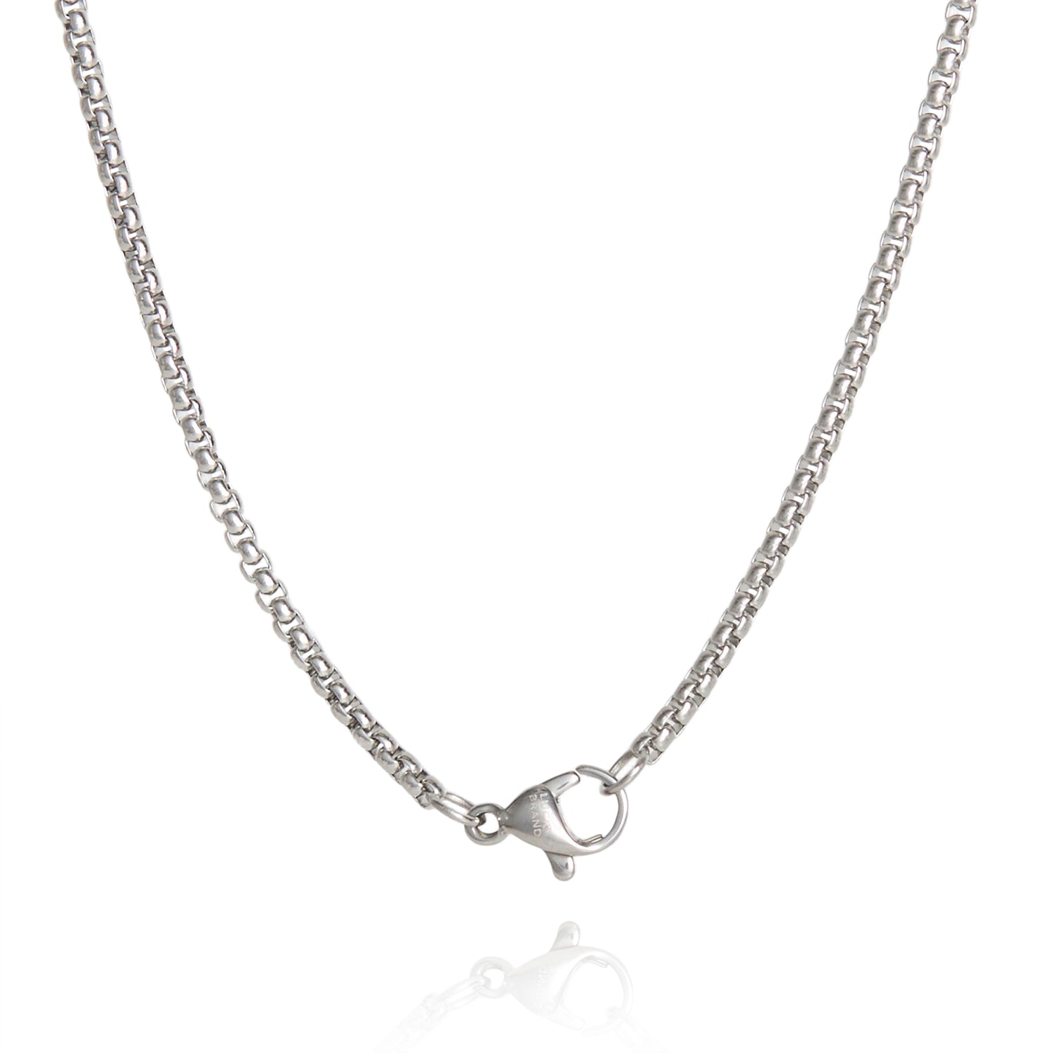 Lucky Brand Mens Stainless Steel Necklace with Malachite Green Pendant