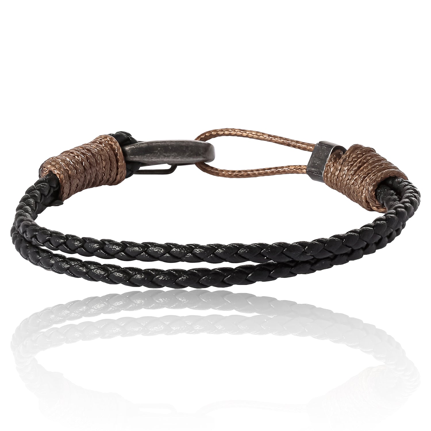 ●DOFFJASON● KING ROPE LEATHER BRACELET BLACK DJ24SSEBR007B 71xy2xgxc6L._AC_SL1500_.jpg