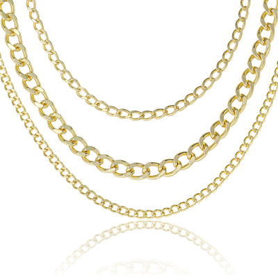 Jessica Simpson Gold-Tone Layered Chain Necklace Set