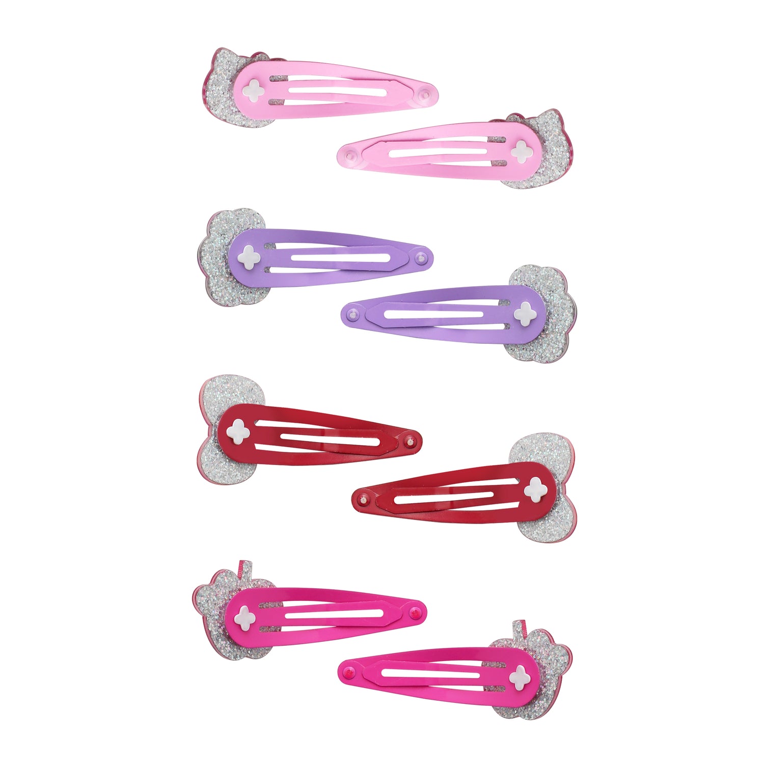 Hello Kitty Hair Clips 8-Piece Set Official License, Snap Back Clips for Hair, Sanrio Gift