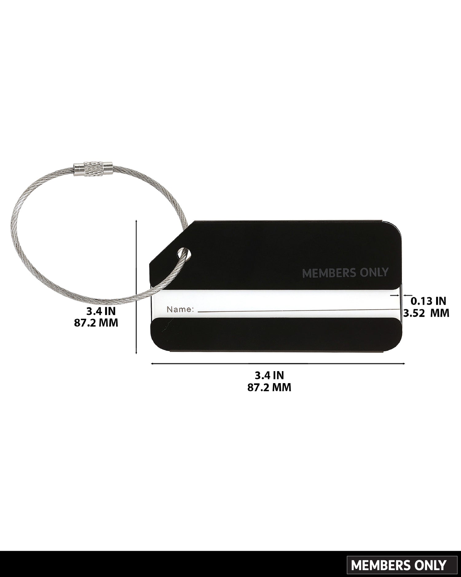 MEMBERS ONLY 3PC LUGGAGE TAG SET