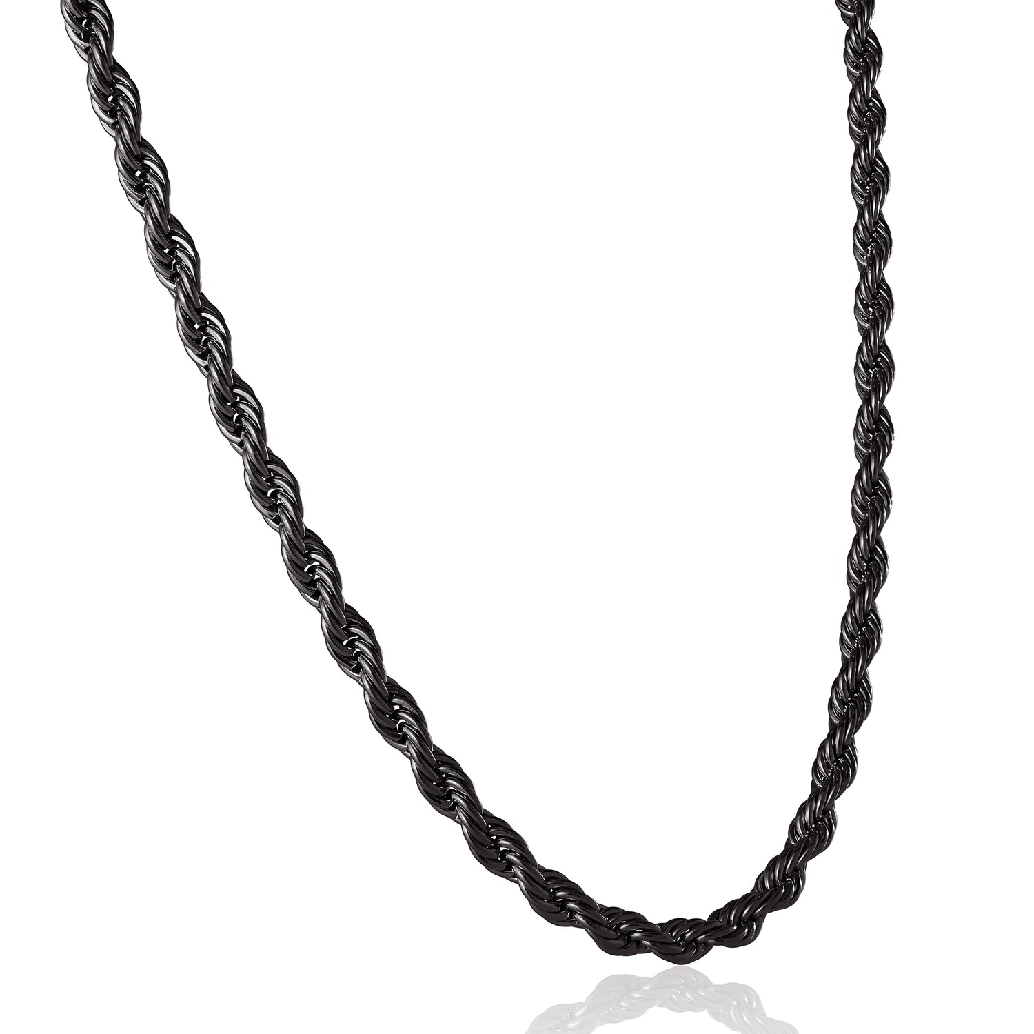 Lucky Brand Black Twisted Rope Chain Necklace - 24'' Chain