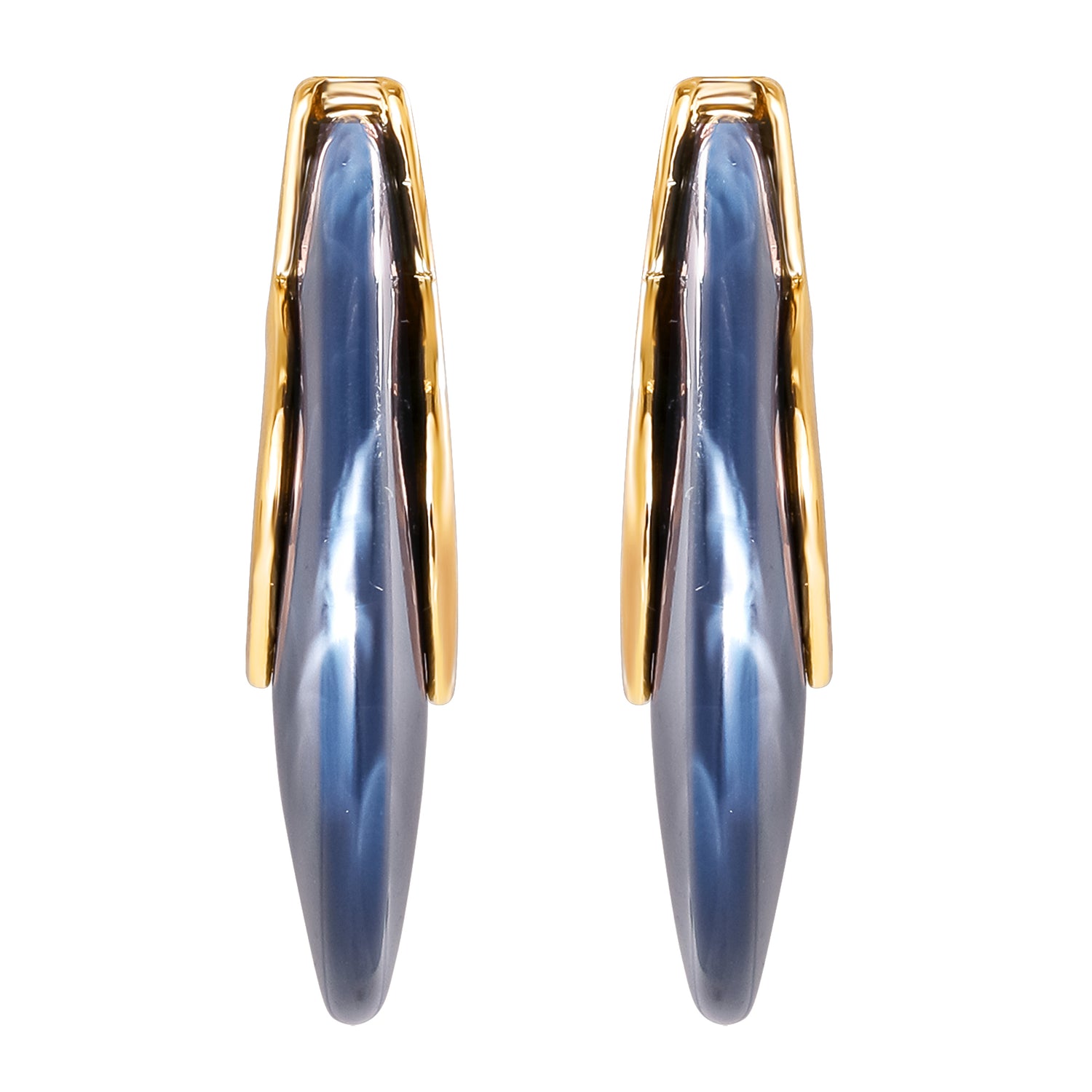Jessica Simpson Blue Drop Earrings for Women, Gold-Tone Statement Earrings