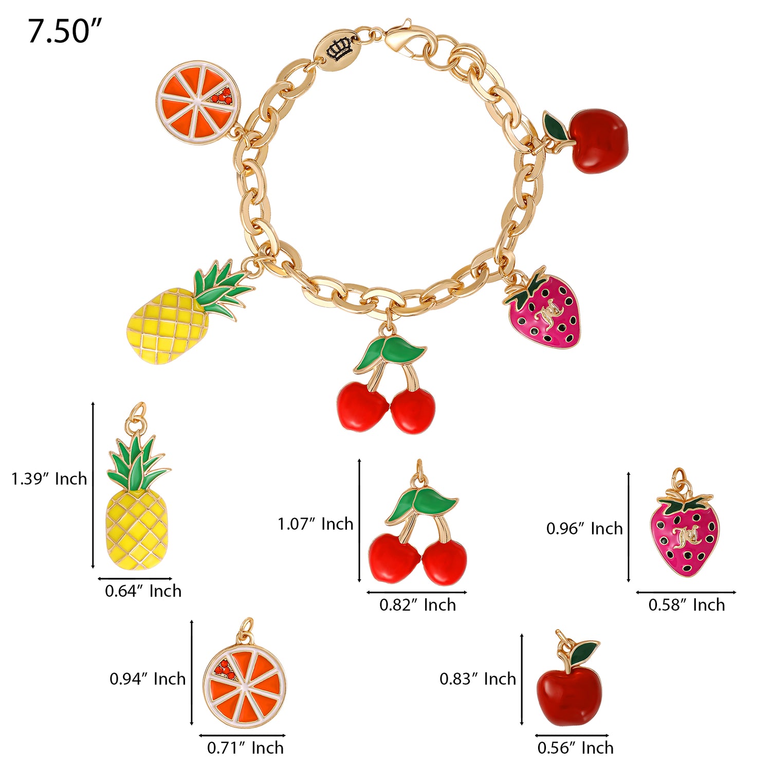 Juicy Couture Tropical Fruit Charm Bracelet