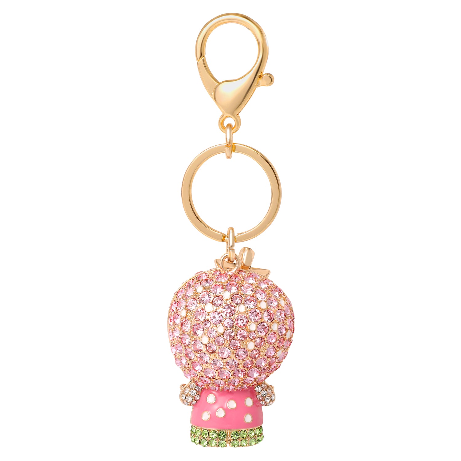 Hello Kitty x Strawberry Shortcake Crystal Pavé Bag Charm Keychain – Officially Licensed