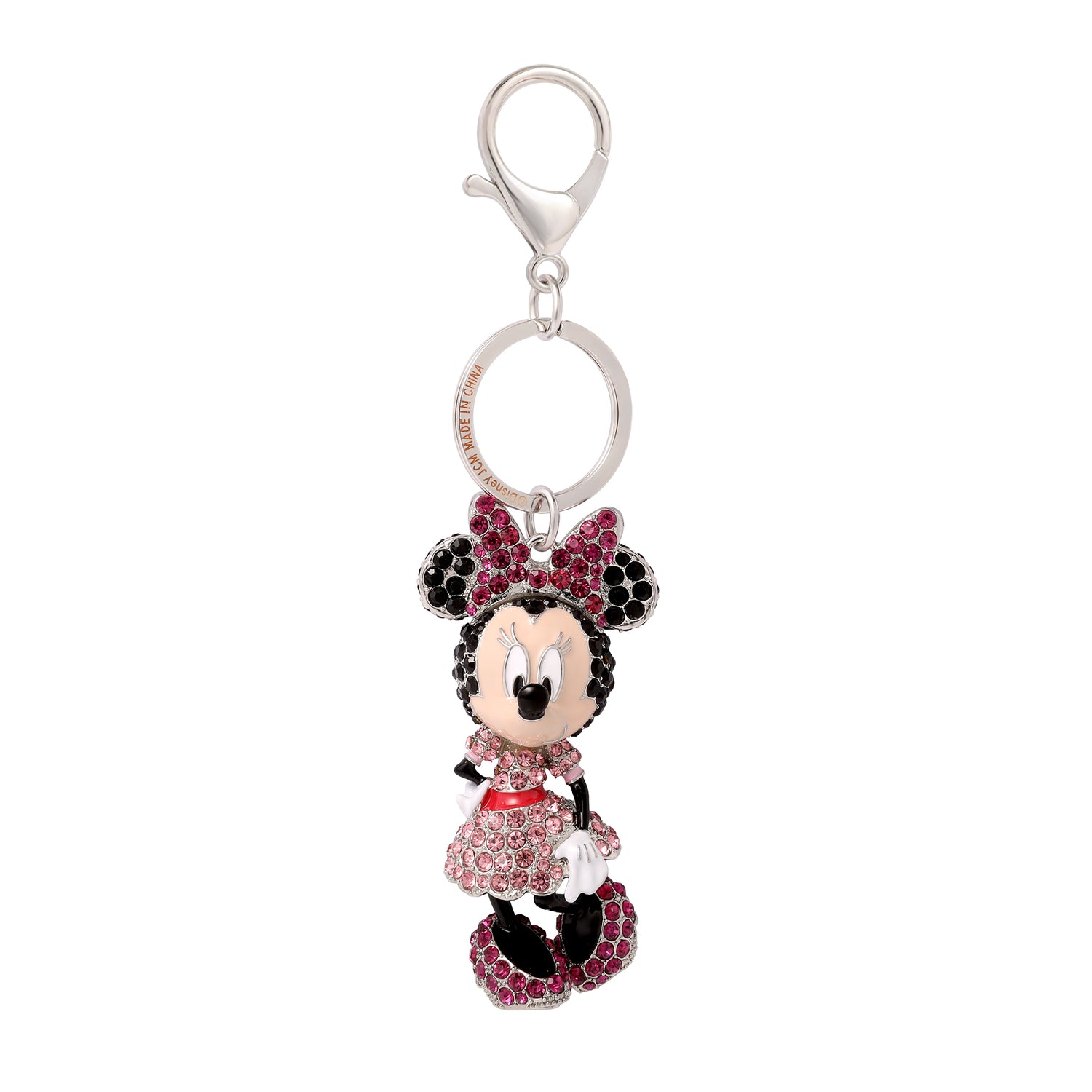 Disney Minnie Mouse Crystal Pavé Bag Charm Keychain – Officially Licensed