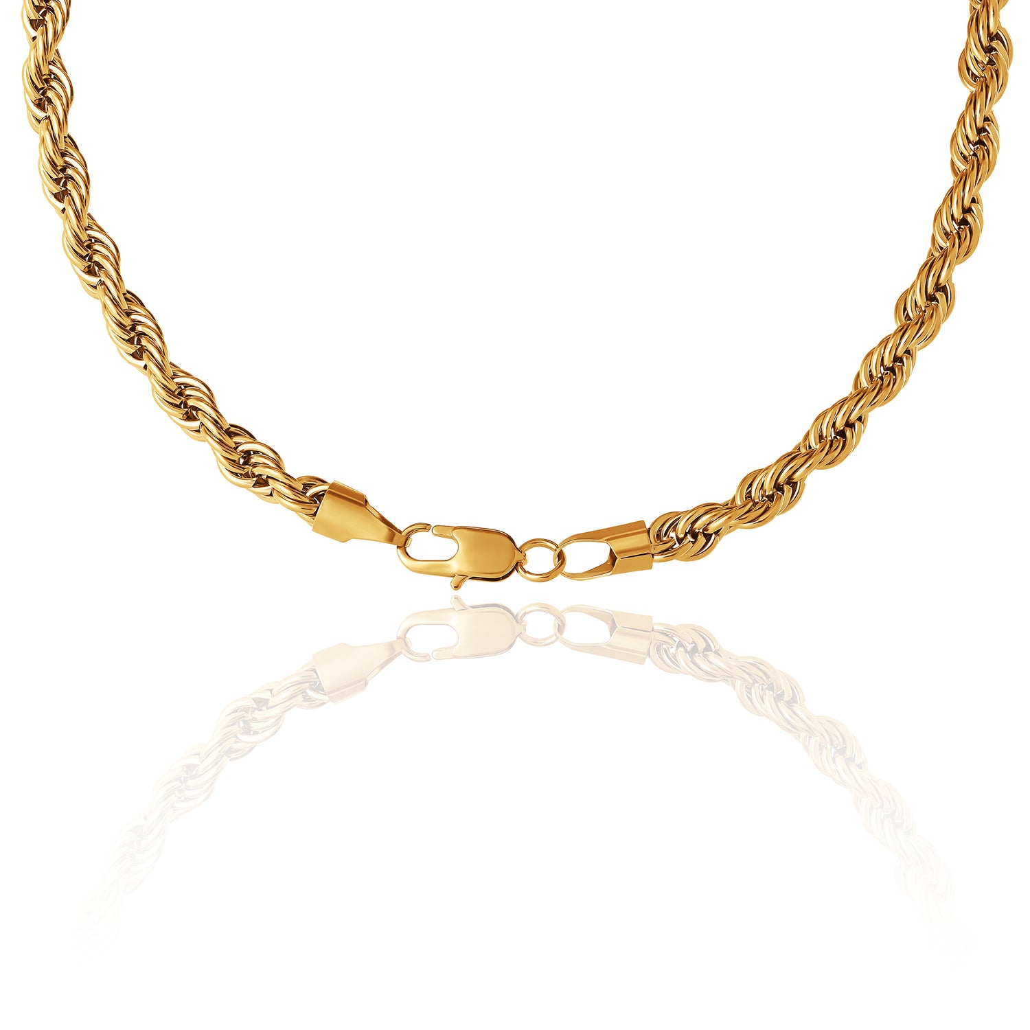 Lucky Brand Mens Gold-Tone Rope Chain Necklace - 22'' Chain