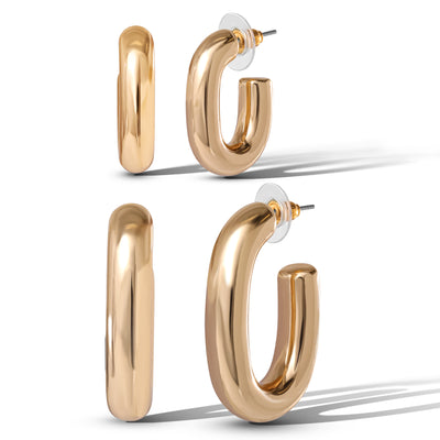 Jessica Simpson Gold-Tone Hoop Earring Set